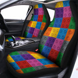 Building Blocks Toy Pattern Print Universal Fit Car Seat Covers 102422