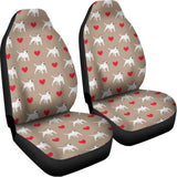 Bull Terrier Heart Pattern Print Universal Fit Car Seat Covers 102422