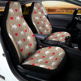 Bull Terrier Heart Pattern Print Universal Fit Car Seat Covers 102422