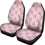Bunny Corgi Pattern Print Universal Fit Car Seat Covers 102422