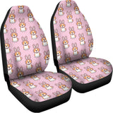 Bunny Corgi Pattern Print Universal Fit Car Seat Covers 102422
