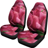 Burgundy Alstroemeria Print Universal Fit Car Seat Covers 102422