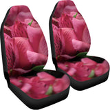 Burgundy Alstroemeria Print Universal Fit Car Seat Covers 102422