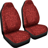 Burgundy (NOT Real) Glitter Print Universal Fit Car Seat Covers 102422