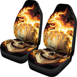 Burning Skull Print Universal Fit Car Seat Covers 102422