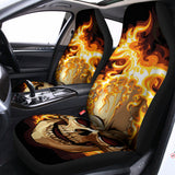 Burning Skull Print Universal Fit Car Seat Covers 102422