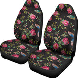 Butterfly And Flower Pattern Print Universal Fit Car Seat Covers 102422