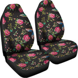 Butterfly And Flower Pattern Print Universal Fit Car Seat Covers 102422