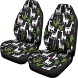 Cactus And Llama Pattern Print Universal Fit Car Seat Covers 102422