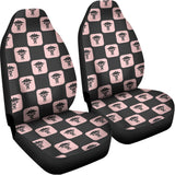 Caduceus Pattern Print Universal Fit Car Seat Covers 102422