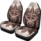 Caduceus Symbol Print Universal Fit Car Seat Covers 102422