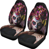 Calavera Girl Day of The Dead Print Universal Fit Car Seat Covers 102422