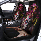 Calavera Girl Day of The Dead Print Universal Fit Car Seat Covers 102422