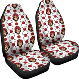 Calavera Girl Skull Pattern Print Universal Fit Car Seat Covers 102422