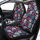 Calaveras Day Of The Dead Pattern Print Universal Fit Car Seat Covers 102422