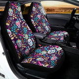 Calaveras Day Of The Dead Pattern Print Universal Fit Car Seat Covers 102422
