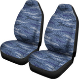 Camo Denim Jeans Pattern Print Universal Fit Car Seat Covers 102422
