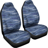 Camo Denim Jeans Pattern Print Universal Fit Car Seat Covers 102422