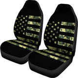 Camouflage American Flag Print Universal Fit Car Seat Covers 102422