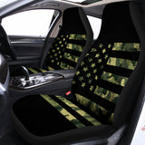 Camouflage American Flag Print Universal Fit Car Seat Covers 102422