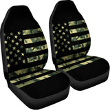 Camouflage American Flag Print Universal Fit Car Seat Covers 102422