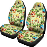 Camping Picnic Pattern Print Universal Fit Car Seat Covers 102422