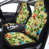 Camping Picnic Pattern Print Universal Fit Car Seat Covers 102422