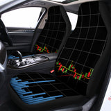 Candlestick Stock Graph Chart Print Universal Fit Car Seat Covers 102422