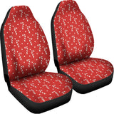 Candy Cane Polka Dot Pattern Print Universal Fit Car Seat Covers 102422