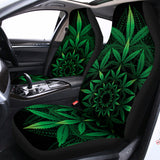 Cannabis Leaf Mandala Print Universal Fit Car Seat Covers 102422