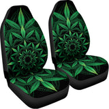 Cannabis Leaf Mandala Print Universal Fit Car Seat Covers 102422