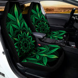 Cannabis Leaf Mandala Print Universal Fit Car Seat Covers 102422