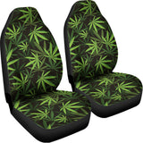 Cannabis Leaves Pattern Print Universal Fit Car Seat Covers 102422