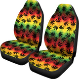 Cannabis Rasta Pattern Print Universal Fit Car Seat Covers 102422