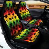 Cannabis Rasta Pattern Print Universal Fit Car Seat Covers 102422