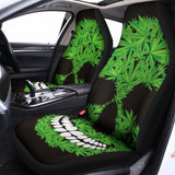 Cannabis Skull Print Universal Fit Car Seat Covers 102422