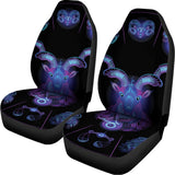 Capricorn And Astrological Signs Print Universal Fit Car Seat Covers 102422