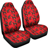 Cartoon Balearic Donkey Pattern Print Universal Fit Car Seat Covers 102422