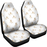 Cartoon Bull Terrier Pattern Print Universal Fit Car Seat Covers 102422