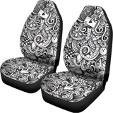 Cartoon Casino Card Pattern Print Universal Fit Car Seat Covers 102422
