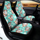 Cartoon Cow And Daisy Flower Print Universal Fit Car Seat Covers 102422