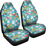 Cartoon Cupcake Pattern Print Universal Fit Car Seat Covers 102422