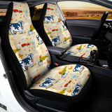 Cartoon Dairy Cow Farm Pattern Print Universal Fit Car Seat Covers 102422