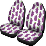 Cartoon Eggplant Pattern Print Universal Fit Car Seat Covers 102422