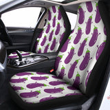 Cartoon Eggplant Pattern Print Universal Fit Car Seat Covers 102422