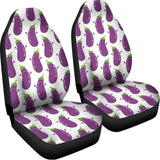Cartoon Eggplant Pattern Print Universal Fit Car Seat Covers 102422