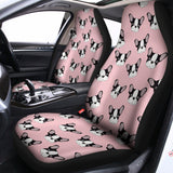 Cartoon French Bulldog Pattern Print Universal Fit Car Seat Covers 102422