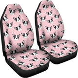 Cartoon French Bulldog Pattern Print Universal Fit Car Seat Covers 102422