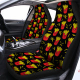 Cartoon French Fries Pattern Print Universal Fit Car Seat Covers 102422
