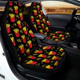 Cartoon French Fries Pattern Print Universal Fit Car Seat Covers 102422